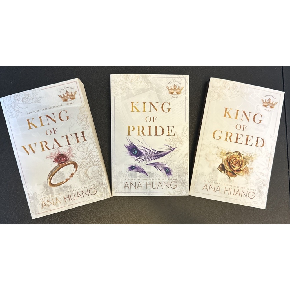 Ana Huang King Series Books 1-3, King of Wrath/Pride & Greed, Paperbacks Romance
